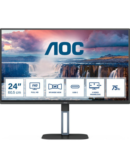 Monitor AOC 24V5CE - Monitor aoc 23.8" 24v5ce/bk 16:09 1ms hdmi+usb-c ips negro