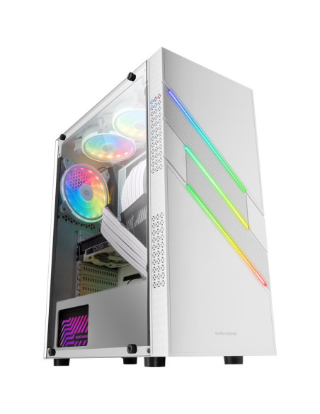 Caja MARS GAMING MCU3W - Caja pc marsgaming mcu3 argb blanco atx