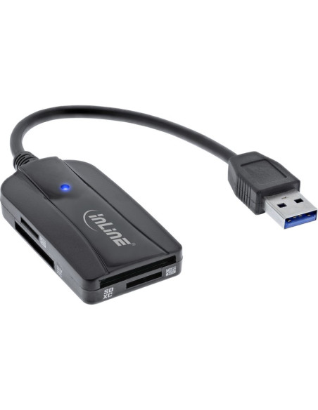 Accesorio INLINE 66772A - Lector de tarjetas inline usb 3.1 usb-a, para sd/sdhc/sdxc, microsd, compatible con uhs-ii
