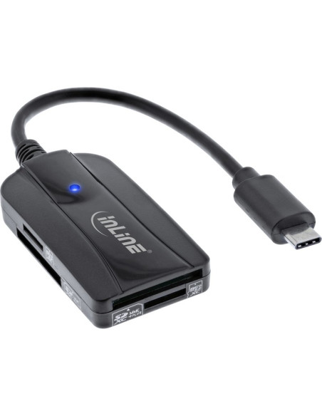 Accesorio INLINE 66772C - Lector de tarjetas inline usb 3.1 usb-c, para sd/sdhc/sdxc, microsd, compatible con uhs-ii