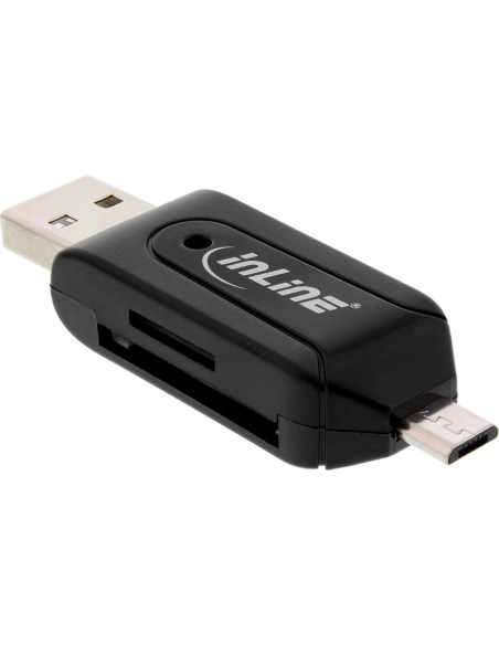 Accesorio INLINE INLIN-66779 - Lector de tarjetas dual inline otg para sd y microsd para android y pc