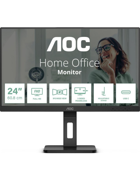 Monitor aoc 24p3cv 23.8" ips tft 1920x1080 hdmi dp usb black