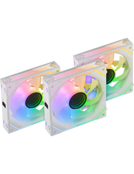 Refrigeracion MARS GAMING MFLINKFINITYKITW - Pack 3 ventiladores mars gaming mf-linkfinitykit 12cm argb blancos