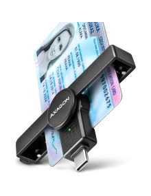 Accesorio AXAGON CRE-SMPC - Lector tarjetas poketreader cre-smpc usb-c axagon