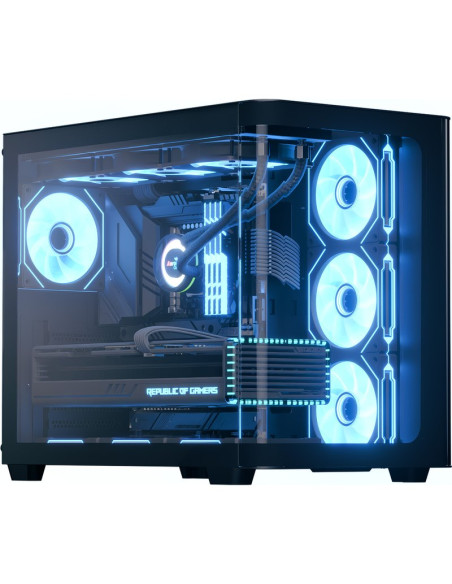 Caja NZXT CC-H61FB-R1 - Caja pc nzxt h6 flow rgb cc-h61fb-r1 (negro, vidrio templado)
