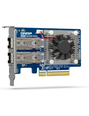 Red QNAP QXG-25G2SF-E810 - Qnap qxg-25g2sf-e810 adaptador y tarjeta de red interno fibra 25000 mbit/s