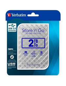 Disco VERBATIM 50467 - VERBATIM DISCO DURO PORTATIL STORE 'N' GO 2TB HDD 2.5" USB 3.0 PLATA