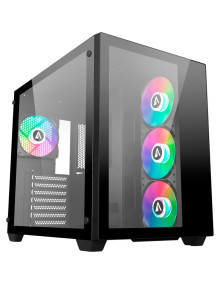 Caja ABYSM AB128512 - Abysm danube sava 285 bx203 black argb caja torre atx, itx, micro atx - lateral y frontal cristal y