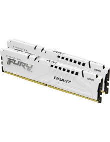 Memoria RAM KINGSTON KF556C36BWEK2-32 - Memoria kingston fury beast 32gb 2x16gb ddr5 5600mt s ddr5 cl36 blanco expo
