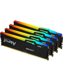 Memoria RAM KINGSTON KF556C40BBAK4-64 - Memoria kingston fury beast 64gb 4x16gb 5600mt s ddr5 cl40 rgb xmp kf556c40bbak4-64