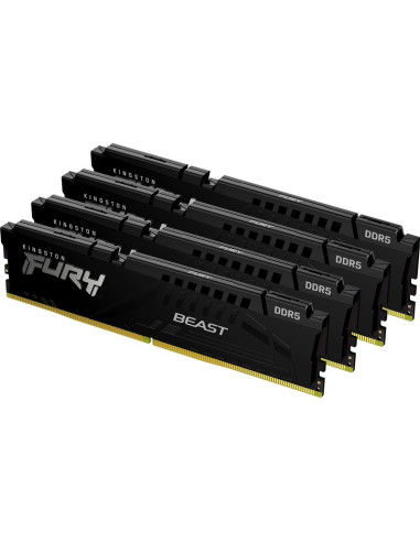 Memoria RAM KINGSTON KF560C40BBK4-64 - Memoria kingston fury beast 4x16gb 64gb 6000mt s ddr5 cl40 negro xmp kf560c40bbk4-64