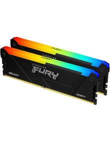 Memoria RAM KINGSTON KF432C16BB2AK2/64 - Memoria kingston fury beast rgb 64gb 2x32gb 3200mhz ddr4 cl16 dimm kf432c16bb2ak2