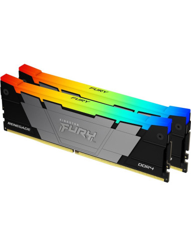 Memoria RAM KINGSTON KF432C16RB2AK2/16 - Memoria kingston ddr4 16 gb 3200 (2x 8 gb) kf432c16rb2ak2/16, renegade rgb, intel negro