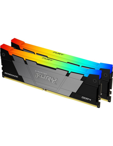 Memoria RAM KINGSTON KF436C16RB2AK2/16 - Memoria kingston fury renegade rgb 16gb 2x8gb ddr4 3600 mhz kf436c16rb2ak2/16, negro