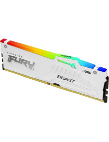 Memoria RAM KINGSTON KF560C30BWEA-16 - Memoria ram kingston fury beast rgb 16gb 1x16gb ddr5 6000 mhz cl30 amd expo blanco