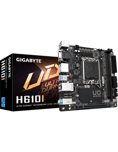 Placa base GIGABYTE H610I - Placa base h610i mini-itx gigabyte lga1700/ h610/ ddr5/ 1xhdmi, 1xd-sub, 2xdp/ mini-itx