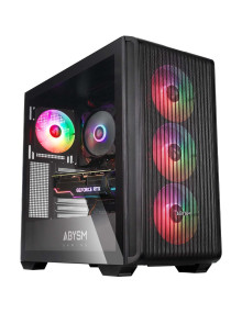 Caja ABYSM AB123012 - Caja pc abysm danube kamp bx300 black atx, itx, micro atx - lateral cristal templado - 3.5" y 2.5" y