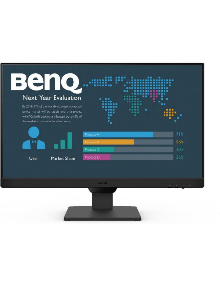 Monitor BENQ 9H.LM5LJ.LBE - Benq bl2490, monitor led 60,5 cm (24 pulgadas), negro, fullhd, ips, hdmi, displayport, vesa hz