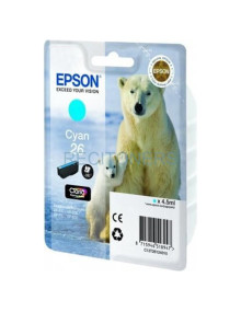 Cartucho de tinta C13T26124012 EPSON - EPSON CARTUCHO CIAN T26 300 PAG. XP/600/605/700/800 2