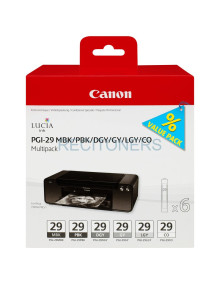 Cartucho de tinta 4868B018 CANON - Canon PIXMA/PRO-1 MultiPack PGI-29 MBK/PBK/DGY/GY/LGY/CO