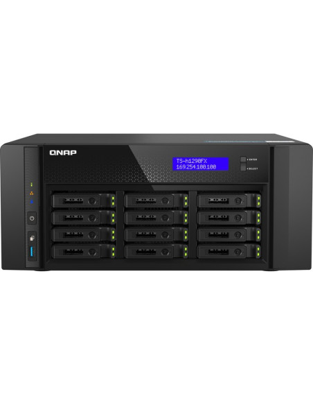 Servidor QNAP TS-H1290FX-7302P-128G - Qnap ts-h1290fx nas torre ethernet negro 7302p