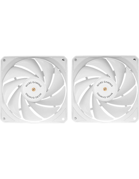 Refrigeracion MARS GAMING MFNCLX2W - Pack 2 ventiladores mars gaming mf-nclx2 12cm