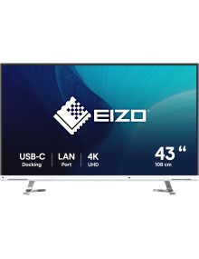 Monitor eizo ev4340x-wt led 42,5", blanco, ultrahd 4k, ips, mando a distancia, usb-c ev4340x-wt