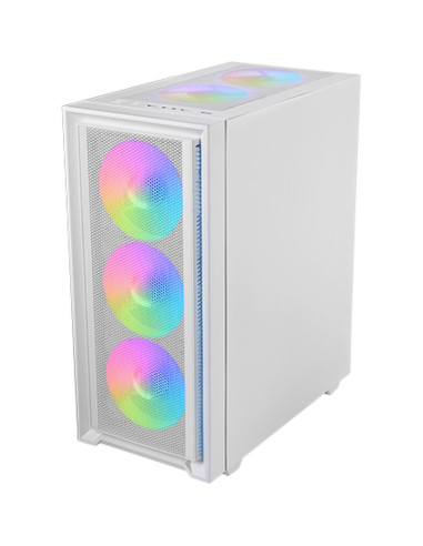 Caja MARS GAMING MCAIRW - Caja semitorre atx mc-air blanco mars gaming bahias int:2x3'5, 2x2'5/ 1xusb3.0/ 2xusb2.0/ audio ca