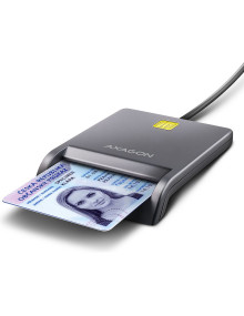 Accesorio AXAGON CRE-SM3T - Lector de tarjeta axagon cre-sm3t usb smart card flat inteligente interior usb 2.0 negro