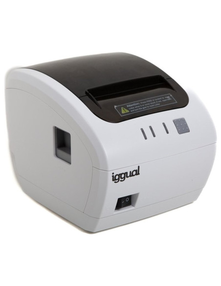 Impresora de tickets IGG320259 IGGUAL - Impresora térmica TP EASY 80W USB+RJ11 blanca