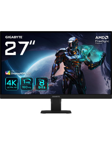 Monitor GIGABYTE GS27U-EK - Monitor gigabyte gs27u 27" de juegos uhd - 3840 x 2160 (uhd), 160hz, 1ms, 350 cd/m², display hdr400