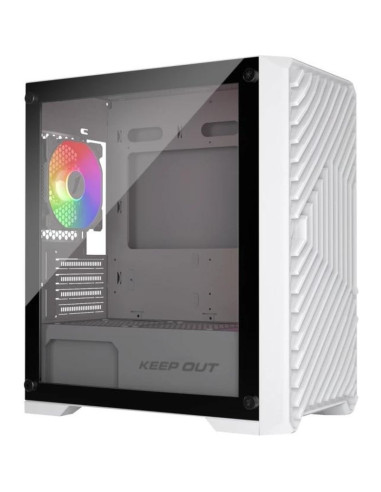 Caja KEEP OUT XC-220W GLASS - Keep Out Caja M-Atx XC-220W 4FANS Usb3.0 White