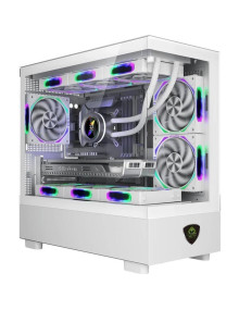 Caja KEEP OUT XC-301W GLASS - Keep Out Caja M-atx XC-301W 3FANS Usb 3.0 White