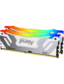 Memoria RAM KINGSTON KF584CU40RWAK2-48 - Memoria kingston fury 48 gb ddr5-8400 2x 24 gb kit dual, ram plateado/blanco k