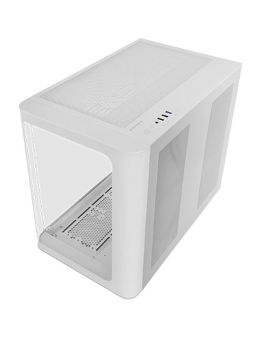Caja MARS GAMING MCFUSIONW - Caja semitorre atx mc-fusion argb blanco mars gaming bahias int.:2x3'5,3x2'5/1xusb3.0/2xusb2.0
