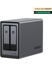 Servidor UGREEN UGREE-25369 - Ugreen nasync dxp2800 nas system 2-bay compacto intel® n n100 8 gb ddr5 0 tb ugos pro negro