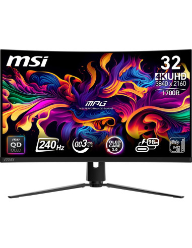 Monitor MSI 9S6-3DD64T-005 - Monitor msi mpg 321curxde qd-oled 31.5" 3840 x 2160 pixeles 4k ultra hd negro