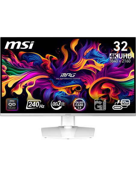 Monitor MSI 9S6-3DD29A-023 - Monitor msi mpg 321urxw qd-oled (31.5") 3840 x 2160 pixeles 4k ultra hd blanco