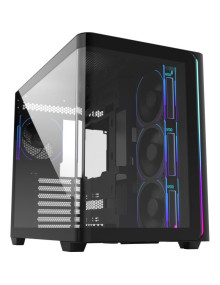 Caja FORTRON POC0000247 - Fsp m580 plus, caja torre negra, vidrio templado poc0000247