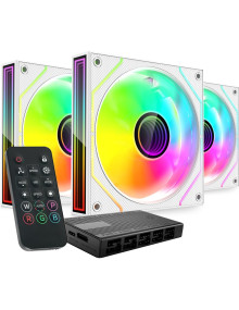 Refrigeracion MARS GAMING MF3DPROKITW - Kit 3 ventiladores auxiliar mf-3d pro blanco mars gaming 3x ventiladores 120mm rpm