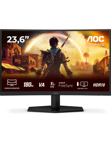 Monitor AOC C24G42E - Monitor aoc 23.6" c24g42e curvo fast va fhd 180hz 0.5ms 250cd m2 hdmi 2.0 dp1.4 speakers