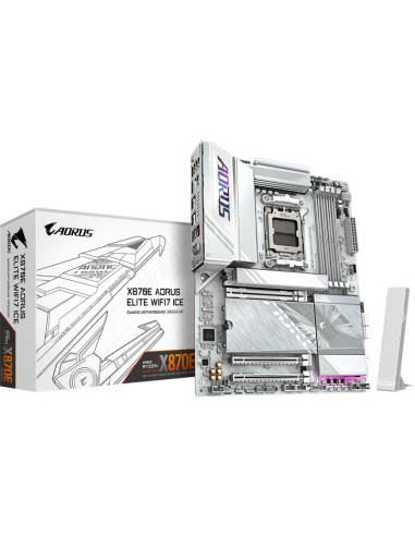 Placa base GIGABYTE X870E A ELITE WIFI7 ICE - Placa base ga-x870e a elite wifi7 ice (am5) (d) x870e a elite wifi7 ice