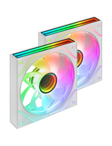 Refrigeracion MARS GAMING MF3DPROX2RW - Kit 2 ventiladores pc auxiliar mf-3d prox2r blanco mars gaming argb/ silencioso 12db