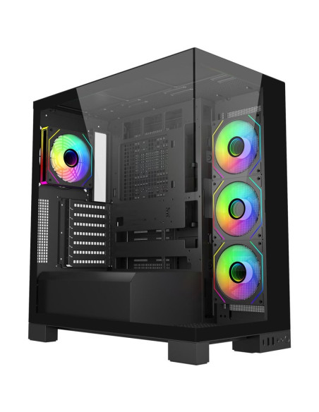 Caja FORTRON POC0000274 - Caja pc fsp m540, negra, vidrio templado x 2 poc0000274