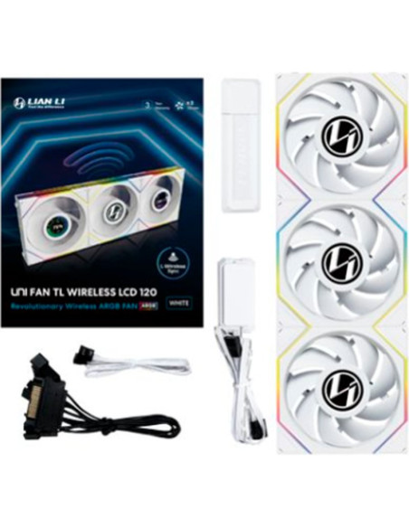 Refrigeracion LIAN LI G99.12RSLLCD1W1B.00 - Ventilador pc 120x125 lian li unifan sl wireless lcd rv bk