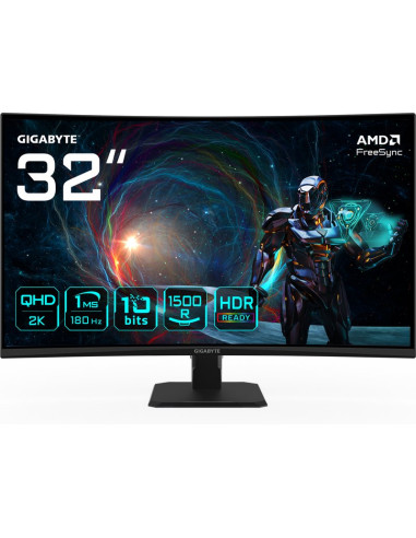 Monitor GIGABYTE GS32QCA EK - Monitor gaming gigabyte 31.5" gs32qca ek