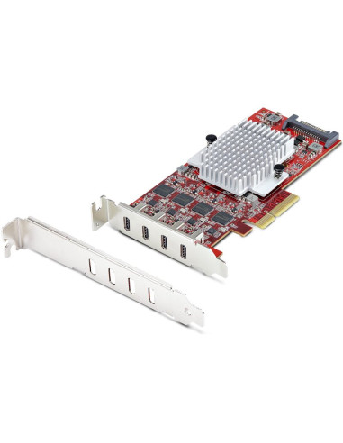Accesorio STARTECH P10Q4C-USB-CARD-LP - Tarjeta pcie usb-c de 4 puertos - usb tipo c 10gb - taa