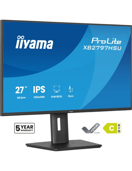 Monitor IIYAMA XB2797HSU-B1 - Monitor iiyama 27"1920 x 1080 pixeles full hd led panel ips ajustable en altura hdmi usb