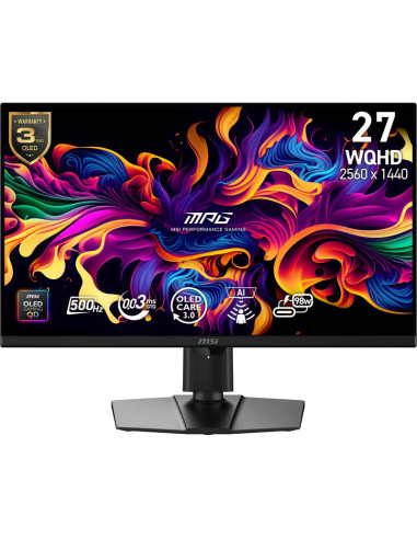 Monitor MSI MPG 271QR QD-OLED X50 - Msi mpg 271qr qd-oled x50 26.5" qd-oled wqhd 500hz 0.03ms 2xhdmi2.1 dp usb c pd98w pivot