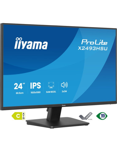 Monitor IIYAMA X2493HSU-B1 - Iiyama 60.5cm 24" x2493hsu-b1 16:10 hdmi+dp+2xusb ips